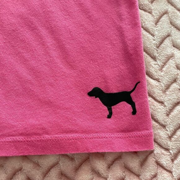 Victoria's Secret Pink Perfect Crop MESH Crew TEE, Ultra Pink Womens Size S - Picture 3 of 4